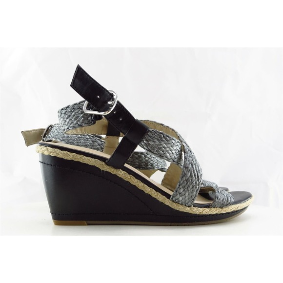 Naturalizer Women Sz 8.5 M Gray Synthetic Shoes 1001721 Wedge - Picture 4 of 8